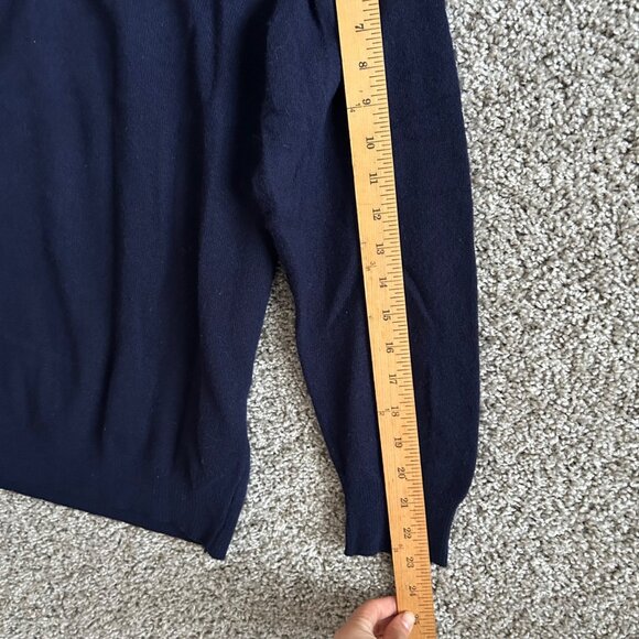 Blue Spheres Mens XL Navy Blu Turtleneck Casual Sweater Wool Blen Made In Italy - Picture 6 of 7